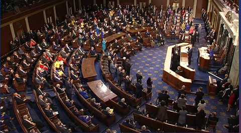 The floor of the Senate